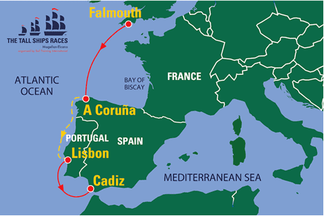 Rota from Tall Ships Race Magellan - Elcano 2023